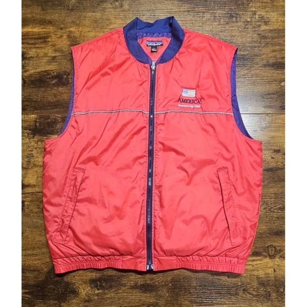 Rare VTG Patagonia America's Cup 1992 Sailing Lrg Sleeveless Jacket Puffer Vest